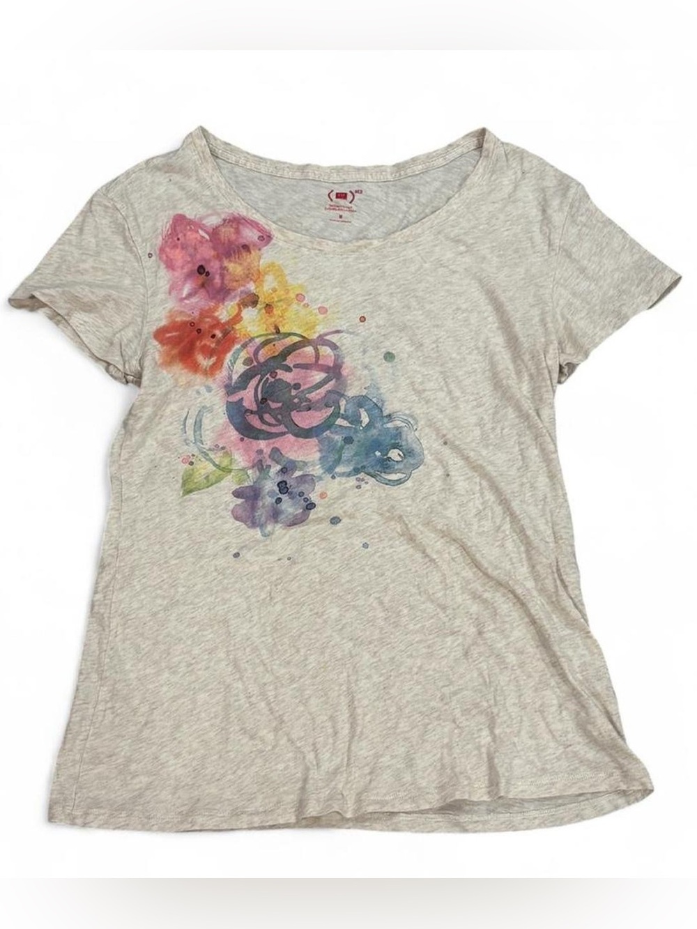 Vintage 2000’s Gap Red floral watercolor graphic tee shirt